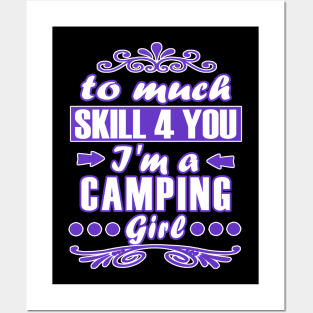 Camping tent adventure caravan campfire Posters and Art